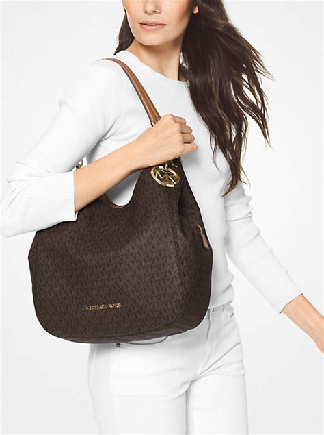 Lillie Large Logo Shoulder Bag .